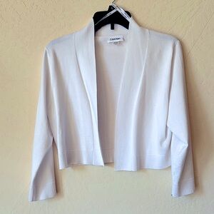 Calvin Klein White White Open Front Cardigan NWOT - Neverworn